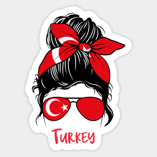 Turkey girl, Turkey Flag, Turkey gift heritage, Turkish girlfriend, Sticker